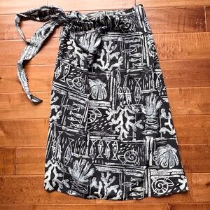 Vtg 70s HILO HATTIE Sarong Wrap Skirt Swim Cover-Up O/S